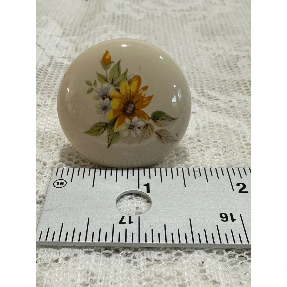 Amerock BP1586 ORB Cream Ceramic Floral Drawer‎ Cabinet Knob Hardware